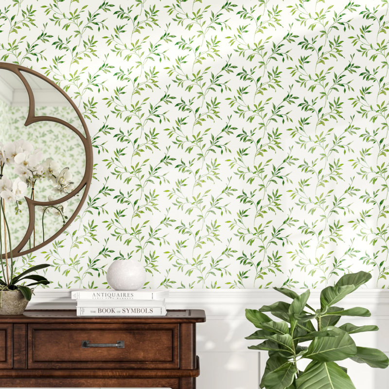 Rouleau floral Kristian, Vert