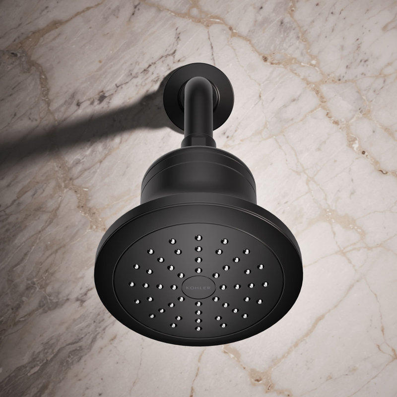 Pomme de douche filtrée à fonction unique Cinq 1,75 gallons par minute, Noir mat