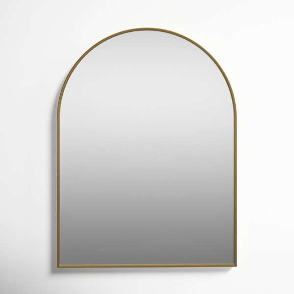Wall Bathroom Mirror with Shelf Hooks Sturdy Metal Frame for