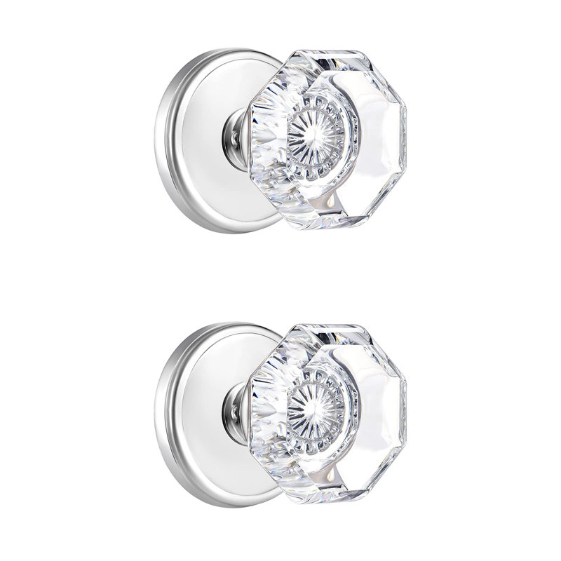 Bouton de porte double Retro Elegant Series, Chrome