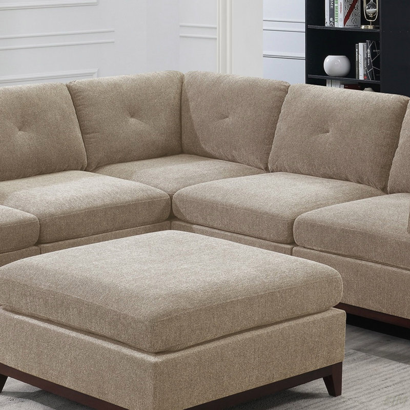Canapé modulaire en tissu Camel Chenille