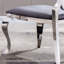 Chaise de salle à manger élégante en velours avec dossier ovale, ensemble de 2 pieds en acier inoxydable pour intérieurs modernes