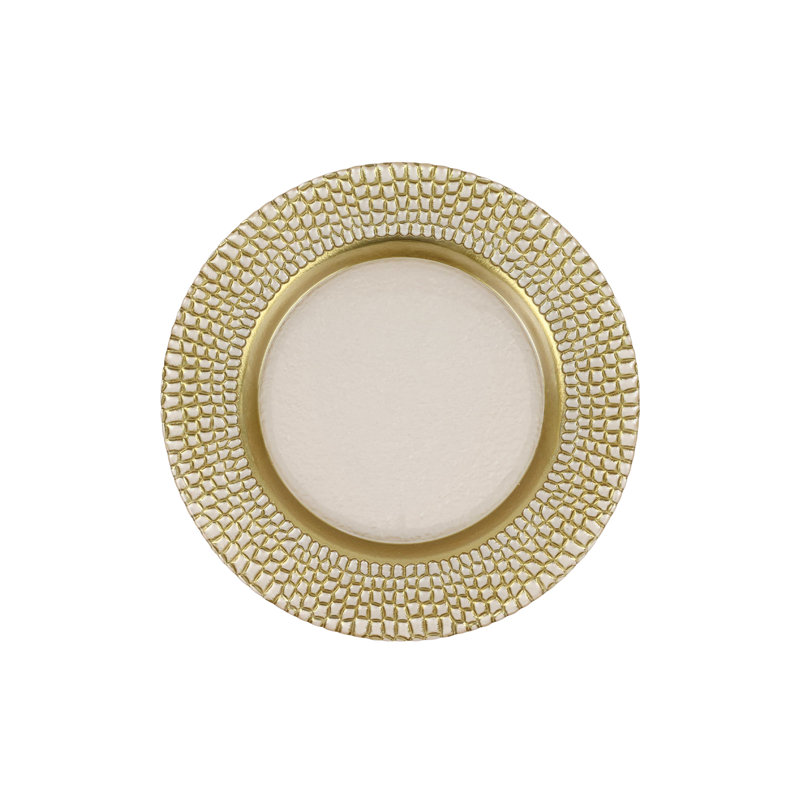 Pelli Glass Salad/Dessert Plate, Ivory