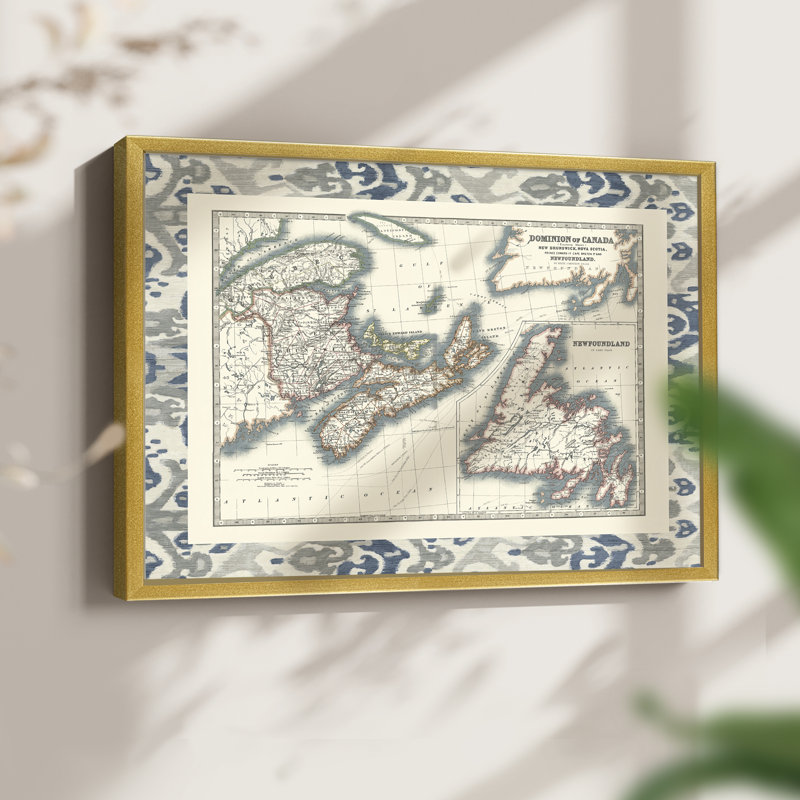 Bordered Map of Canada -Framed Print - Restickable, 22" H x 28" W