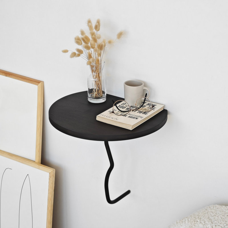 Locelso Wood Floating Shelf, Grey, 35cm H x 35cm W x 10cm D