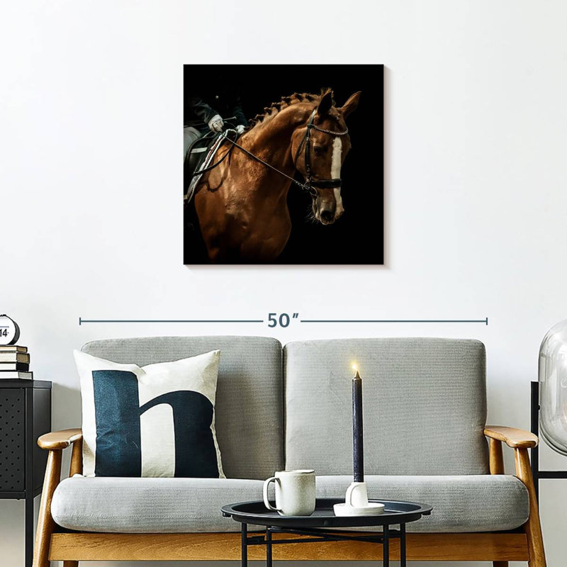 Cheval châtaignier Brampt, H 24 po x l 24 po