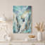 Art mural sur toile Teal Marble Mountains with Gold Veins under Aurora-1757814606