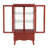 Lighted Glass Display Cabinet With Adjustable Shelves, Two Doors, And One Drawer For Home Decor And Storage-291504269