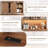 72" Sliding Barn Door High Bar Cabinet Farmhouse, Large Kitchen Buffet with Hutch Wine Storage, Charging Station, 2 Drawers, 8 Storage Shelves, LED Rustic Coffee Bar for Dining-67397816