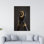 Élégante femme africaine, impression sur toile de bijoux dorés: art décoratif décoratif, 1P