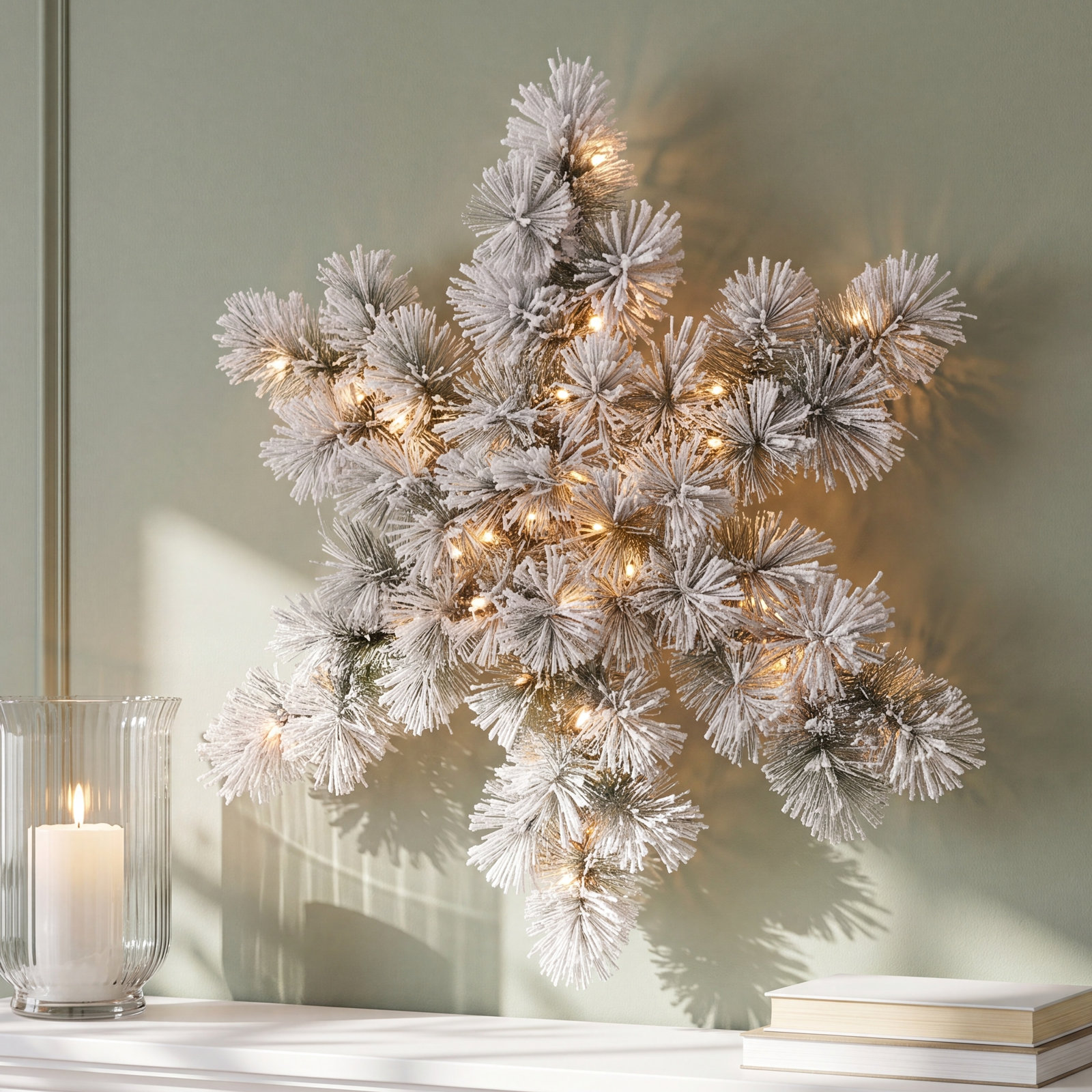 The Holiday Aisle® 32" Lighted Pine Snowflake
