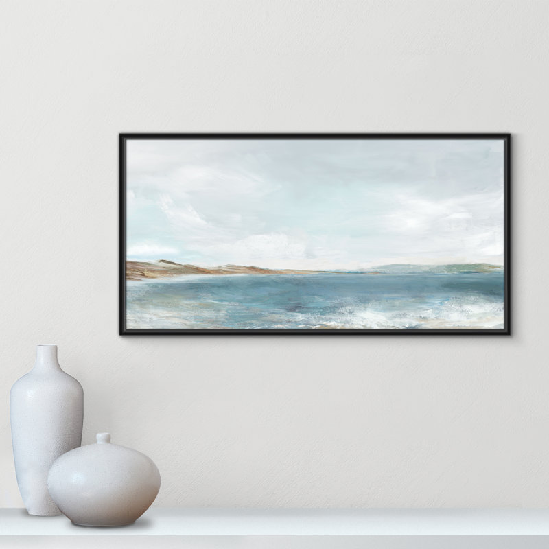 Échos en bleu - version panoramique par PI Studio, Noir, H 21,5 po x l 41,5 po