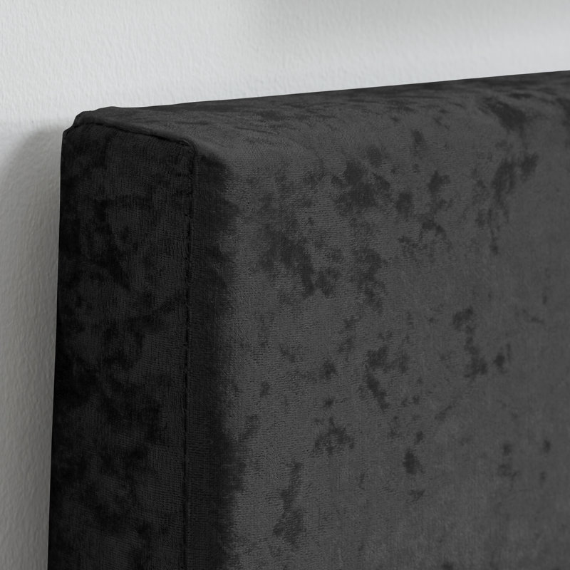 Beckey Upholstered Ottoman Bed, Black, Double (4'6)