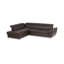 CAPRI Genuine Leather Corner Sofa with Pull-Out Bed and Storage and Adjustable Headrests-726785390-726785394