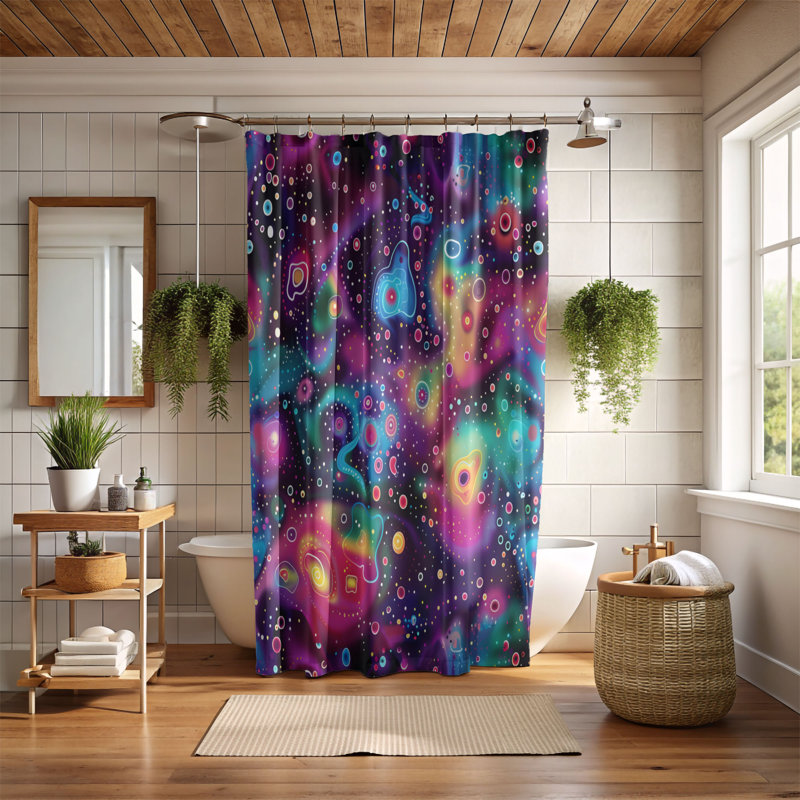 Rideau de douche Galaxy Gleam - Premium, H 74 po x l 71 po