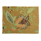 Light Gold Placemat Floral Motif