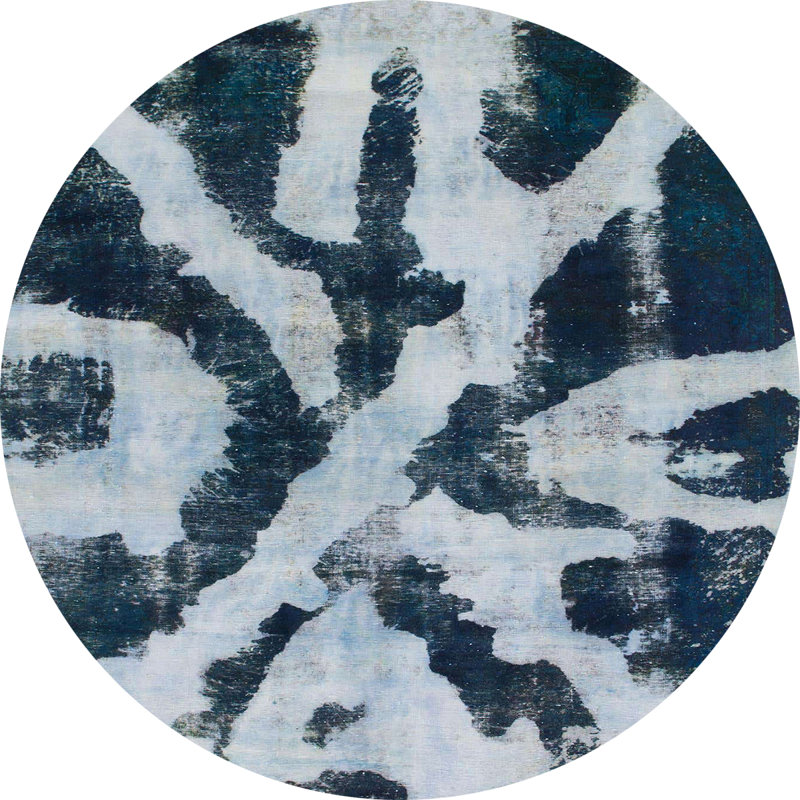Tapis abstrait moderne 882, Rond 5 pi
