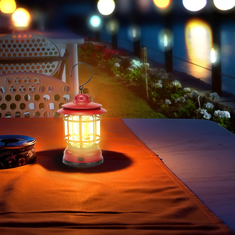 Lampe de camping rétro pour l'extérieur, Red
