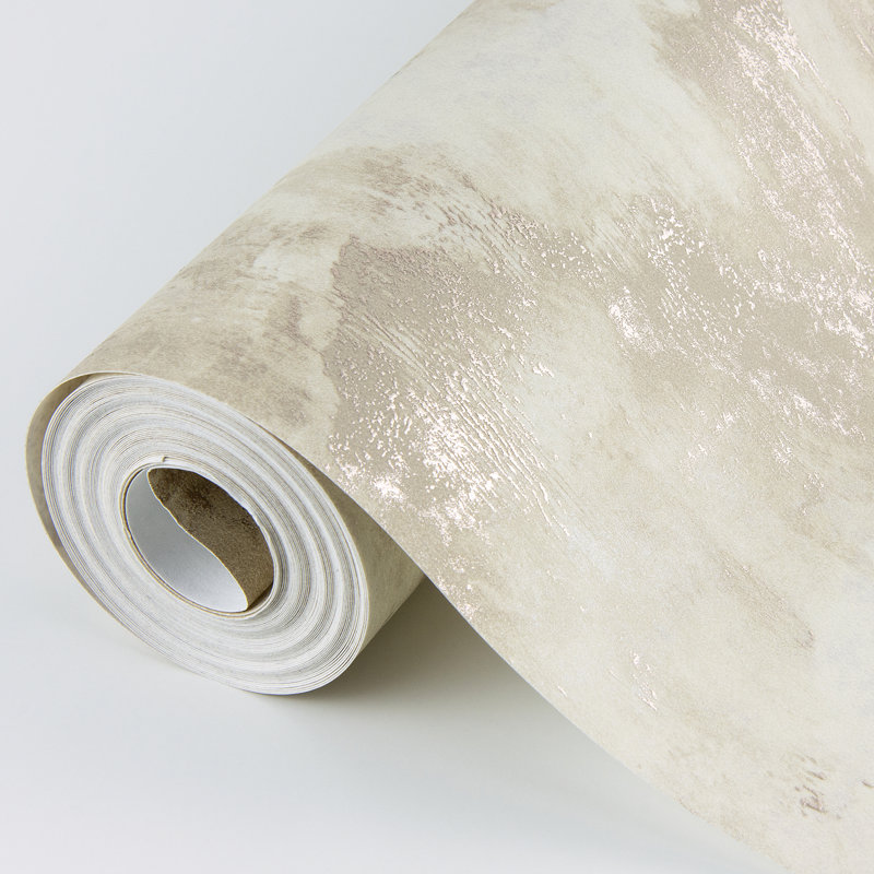 Toula Abstract Metallic Wallpaper Roll, Brown