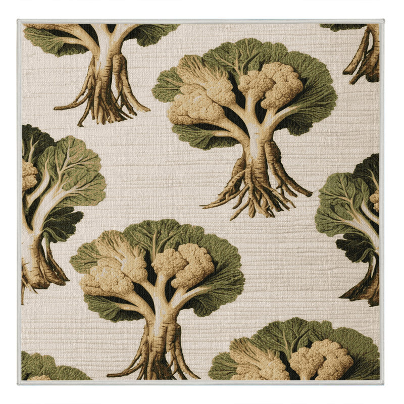  Tapis lavable avec légumes céleri-rave, Carré 4 pi