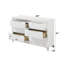 Commode finition perle blanche