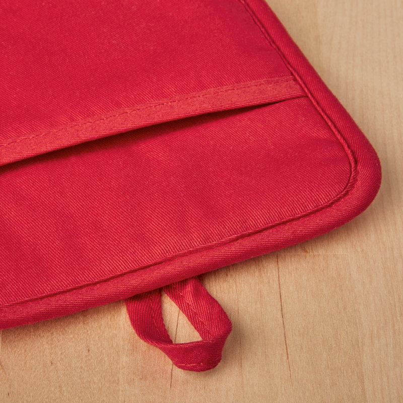 KitchenAid Ribbed Soft Silicone Oven Mitt, Red