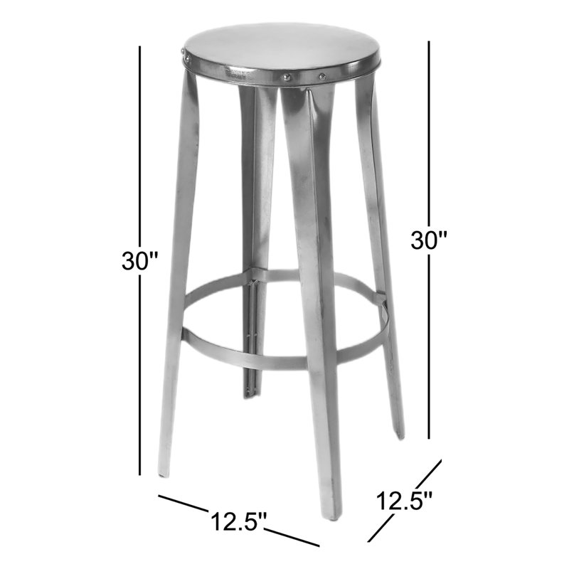 Ulrich Copper Backless 30" Bar Stool, Copper