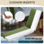 Coussin de chaise longue d'extérieur, ensemble de 2-7855612