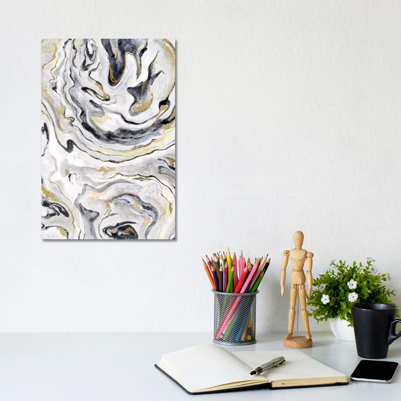 Marble Swirl by Tava Studios - Wrapped Canvas Painting, 20.32 cm H x 30.48 cm W