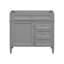 Meuble-lavabo de 36 po sans lavabo supérieur, armoire de rangement moderne avec 2 tiroirs et un tiroir rabattable, structure en bois massif-130934692
