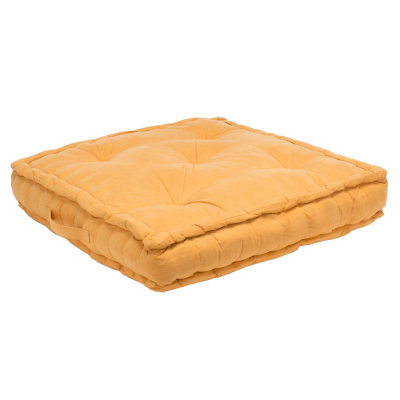 Gardenia Floor Pillow, Ginger, 25" H x 25" W