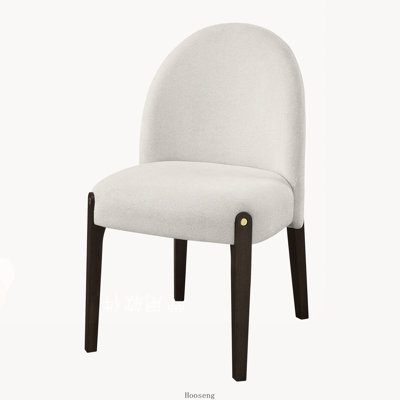 Set of 2 Beige Fabric Side Chair