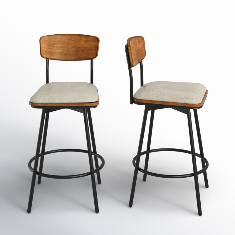 Tabouret de comptoir pivotant 27 po Avriel, Gris, Tabouret de comptoir (siège d'une hauteur de 26,5, 2