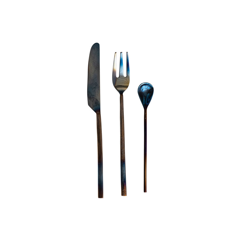 Ensemble d'apéritif martelé en acier inoxydable