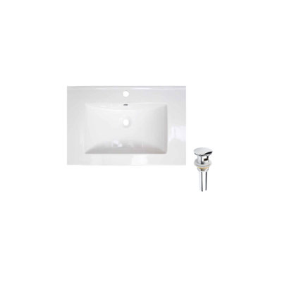 23.6'' Ceramic Single Bathroom Vanity Top with Sink