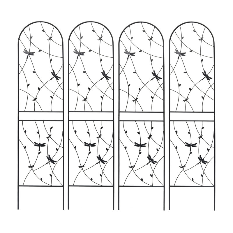 Paquet de 4 treillis de jardin en métal, H 86,7 po x l 19,7 po x P 0,5 po