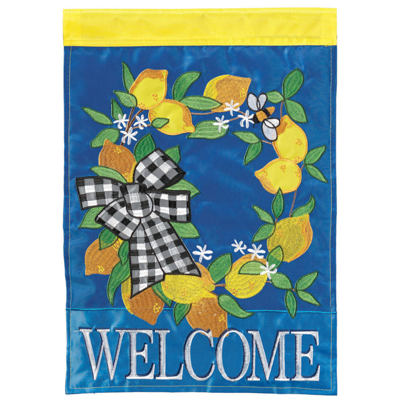 Drapeau de jardin en nylon 18 x 13 po Elainah