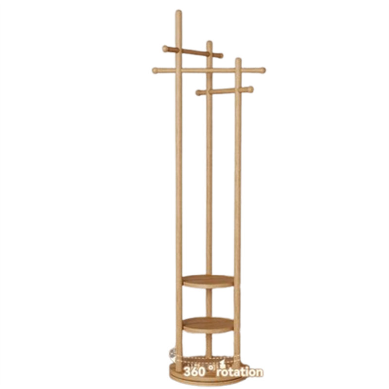 Porte-chapeau rotatif en bois massif, Jaune