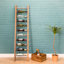 Elle Solid Wood Floor Wine Bottle Rack in Brown