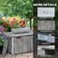 Outsunny Propane Gas Fire Pit Table for Garden 50000 BTU 109x56x63cm Grey