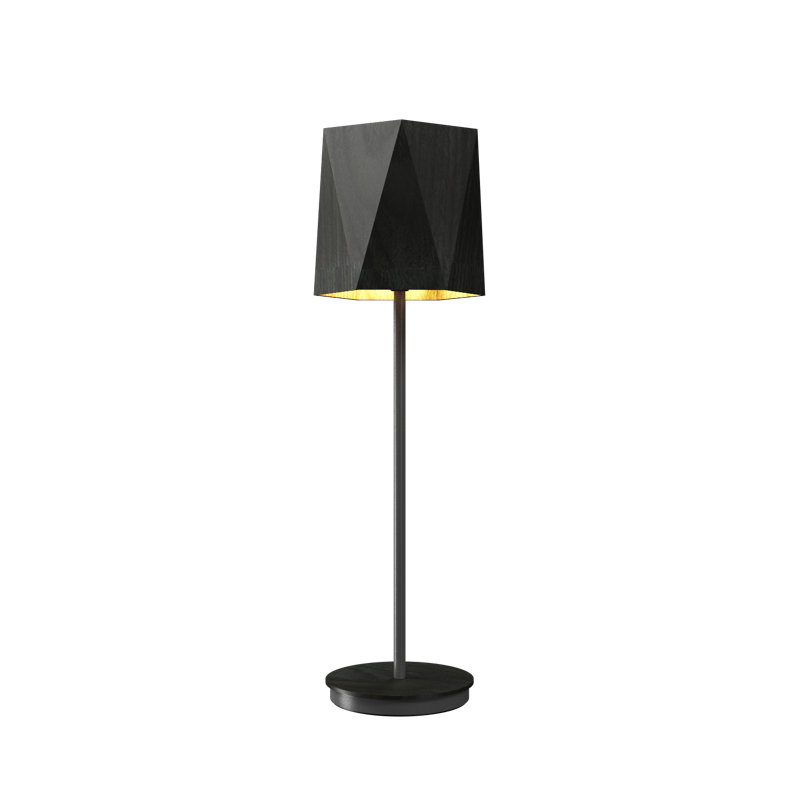 Facet Buffet Table Lamp, 23.62" H x 7.9" W x 7.9" D, Charcoal