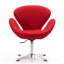 Fauteuil ballon pivotant rembourré en laine Raspberry-25675678