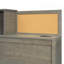 Lit de jour en bois pleine grandeur avec 3 tiroirs de rangement, tablette souple supérieure, tablette et ensemble de prises et ports USB, gris-795759577