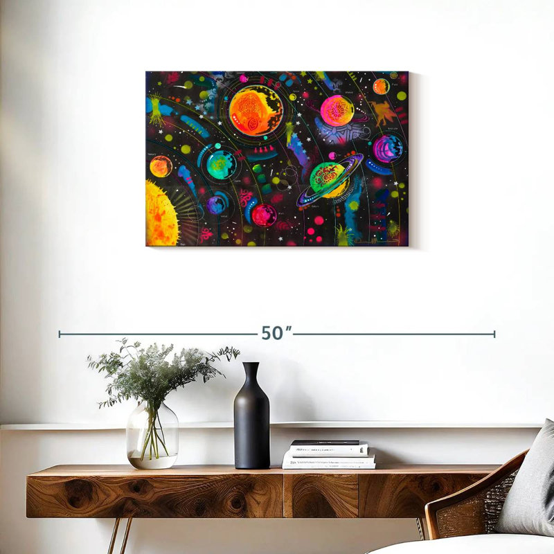 Système solaire coloré Oberle, H 20 po x l 30 po