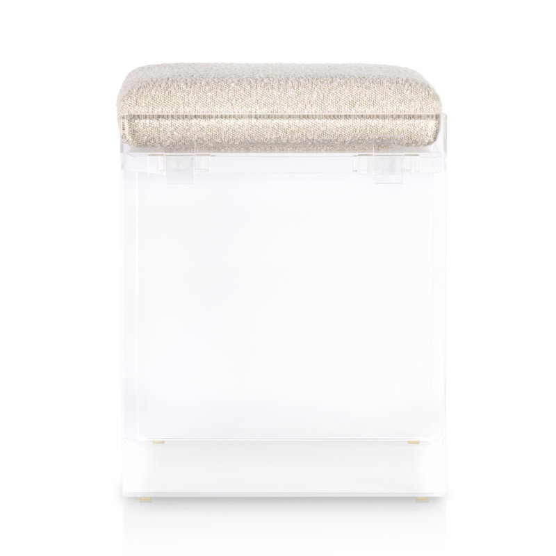 Gerrard Upholstered Accent Stool, Knoll Beige