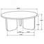 Table basse ronde brune