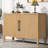47.25-Inch Farmhouse Sideboard With Pine Veneer And 2 Doors,Retro Buffet With Adjustable Feet-1576287987