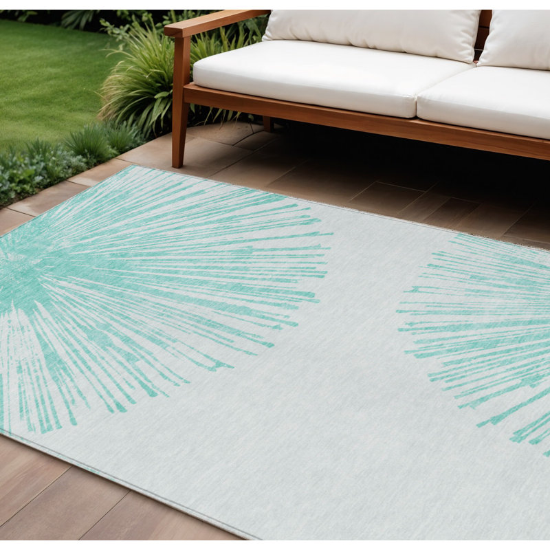Tapis intérieur lavable abstrait 10 pi x 14 pi ivoire