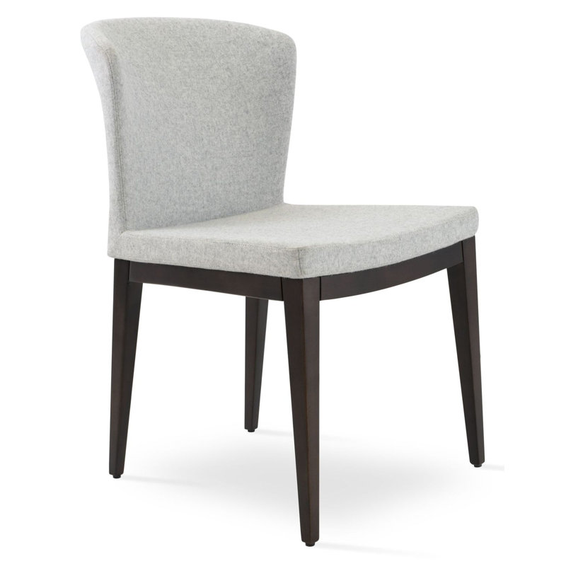 Chaise d'appoint Capri, Gris foncé, Hêtre et noyer
