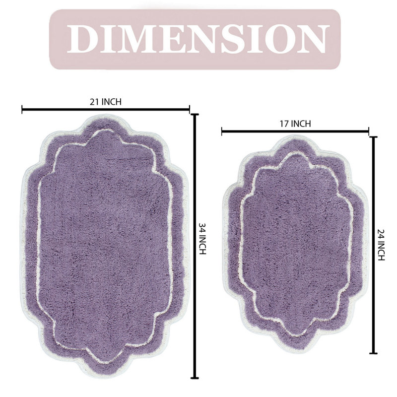 Tapis pour salle de bain Dobrinka, Mauve